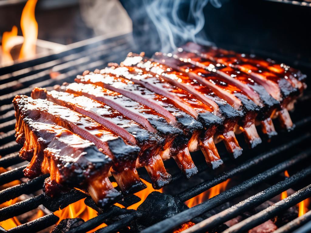 grill BBQ ribs