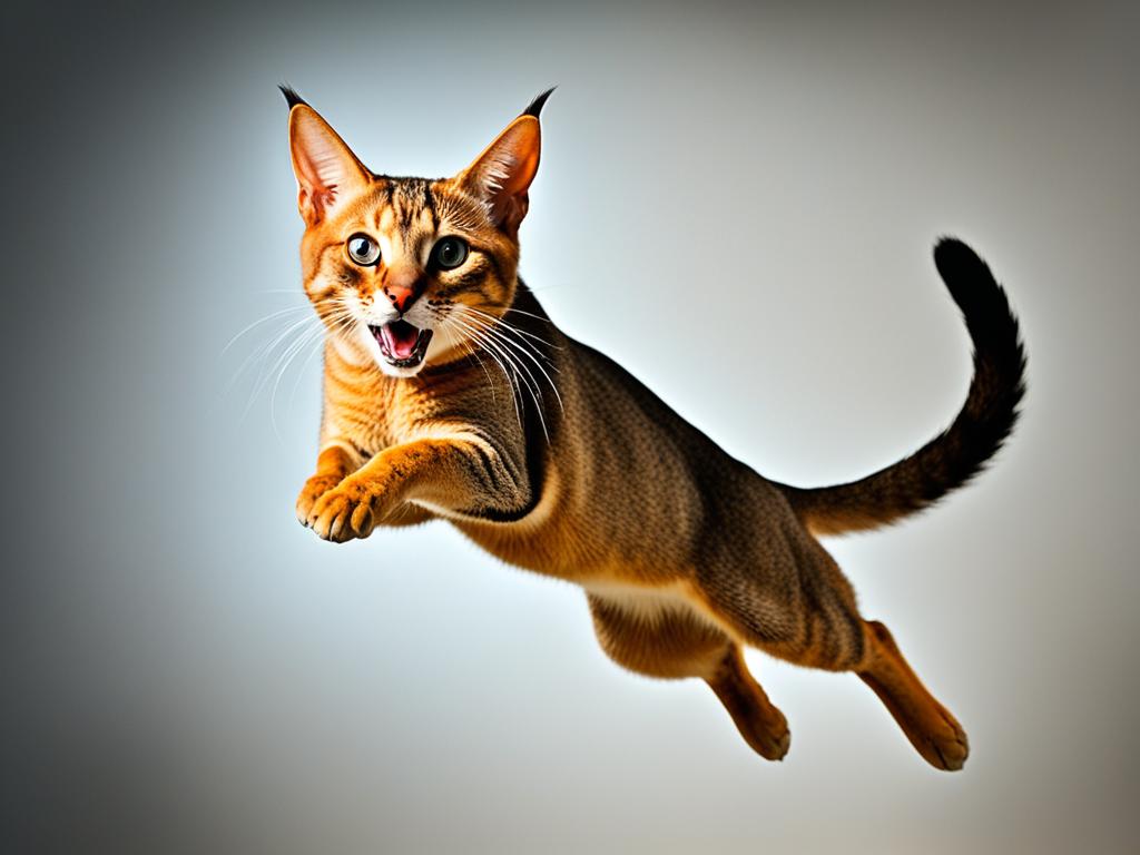 Chausie jumping