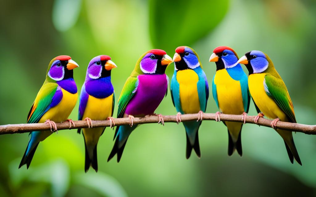 Gouldian Finches: