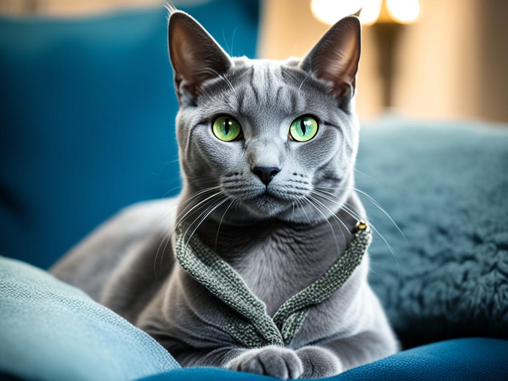 russian blue cat: